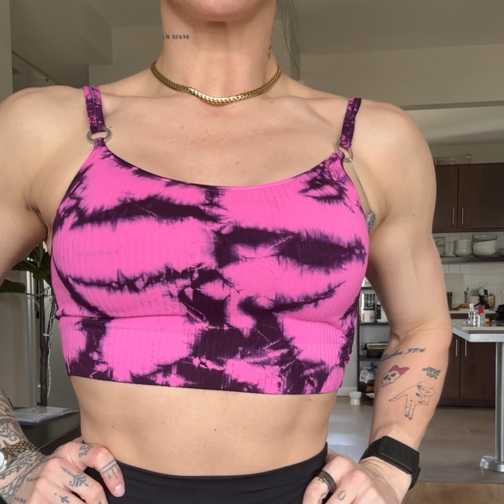 Tie Dye Seamless Bra - Crystal Pink